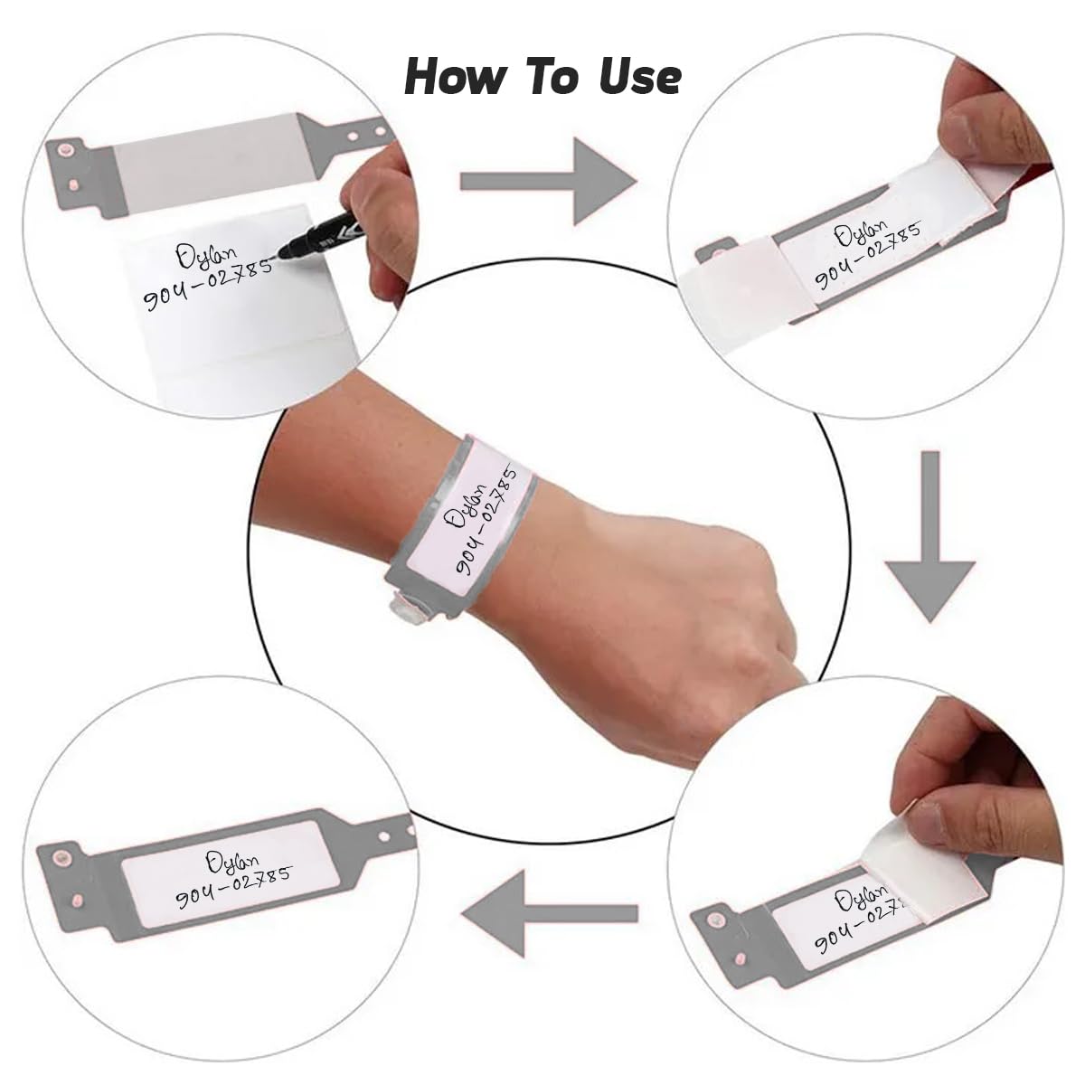Medical Wristband, White