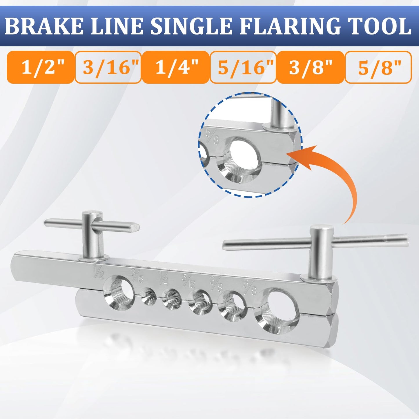 Brake Line Flaring Tool Kit Include 25Ft 3/16" Copper Coated Brake Line Tubing Kit with Fittings(16 Fittings, 2 Unions and 4 Nuts) Brake Tube Bender, Single Flare Tool, Tube Cutter
