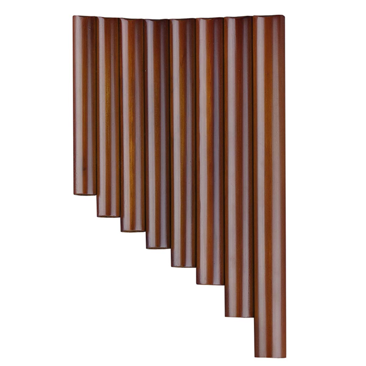 8 Pipes Natural Bamboo Mini Portable Pan Flute Chinese Traditional Musical Instrument Brown Pan Pipes Easy to Learn (Right Hand)