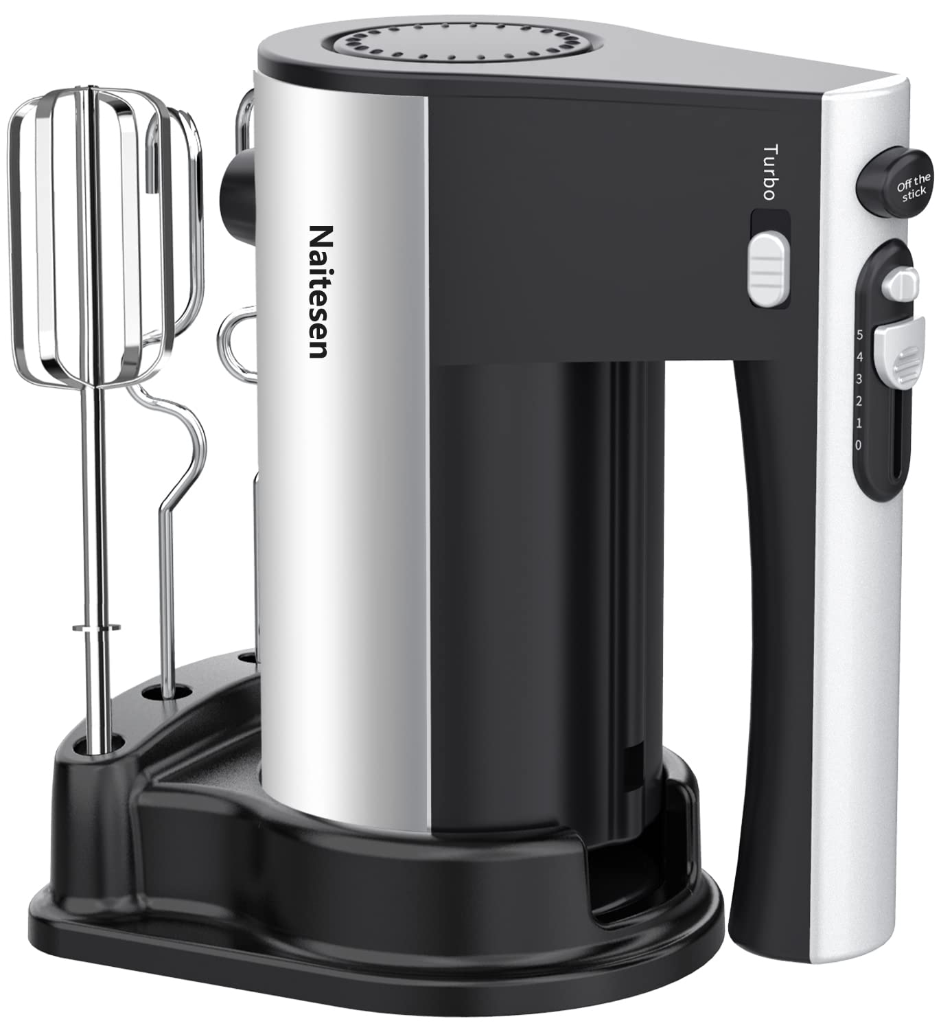 600W Electric Hand Mixer Kitchen Handheld Mixer 10 Speed Powerful with Turbo for Baking Cake Lightweight & Personal Electric Mixer with Beaters Dough Hooks