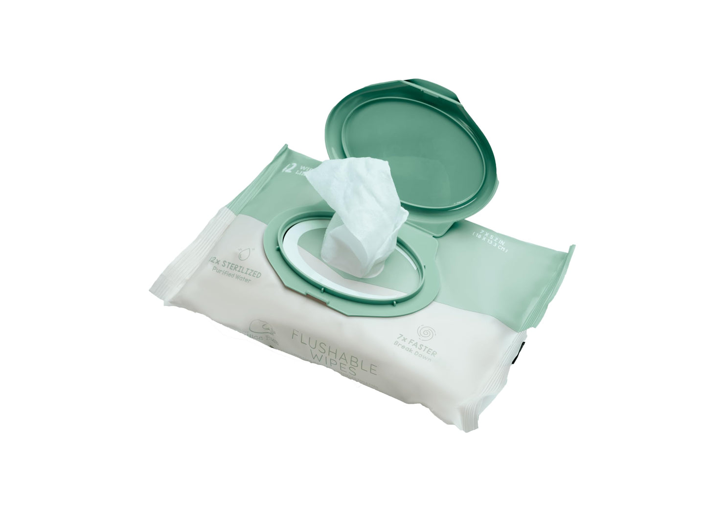 The Nice Bum Flushable Wipes | Safe for All Skin Types | 12x Sterilized Purified Water | 7x Faster Break Down | Pollution, Salt, and Impurity-Free | Plant-Based | 42 Wipes Per Pack, 18 x 13.3cm – 12 Pack (504 Wipes)