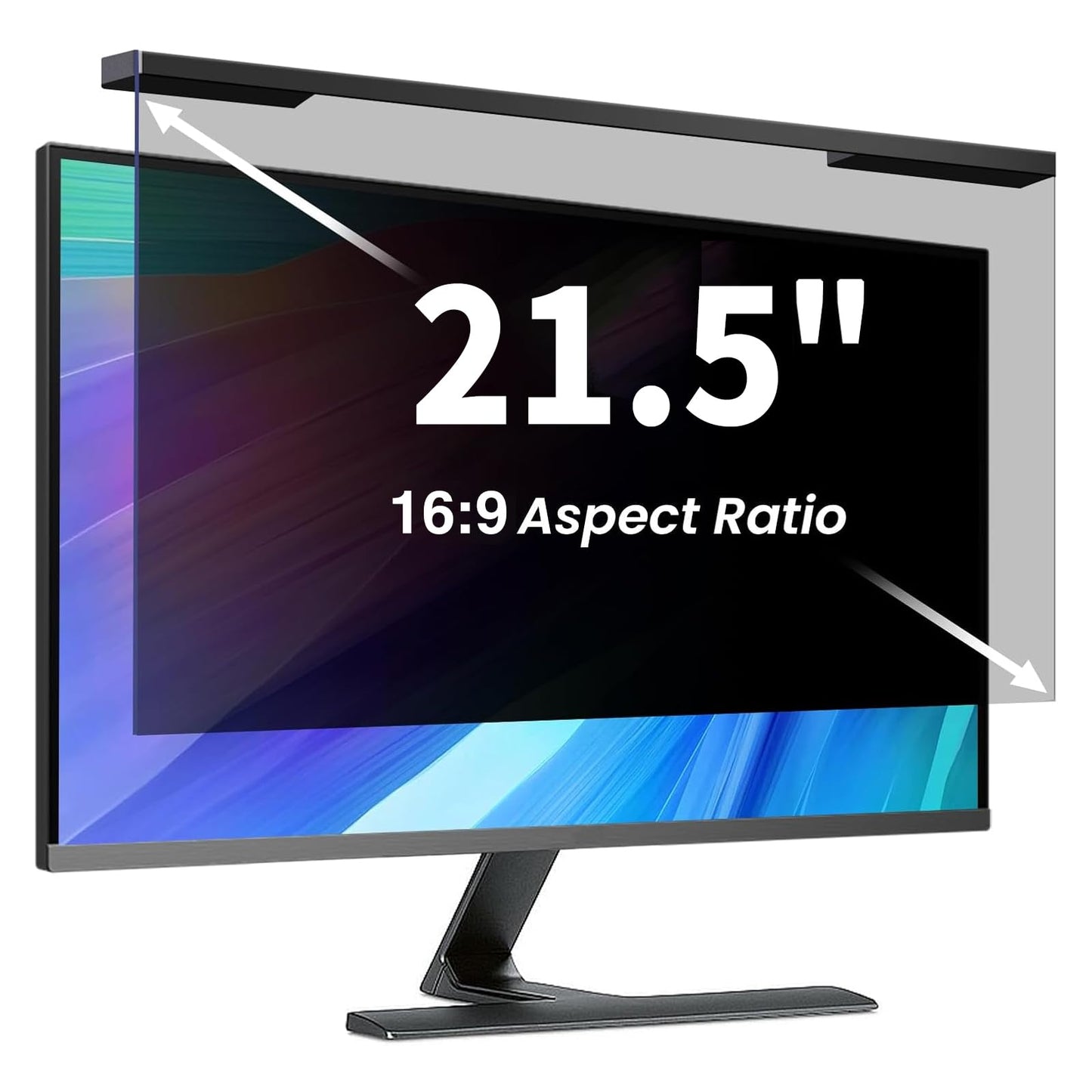 ZpTsarinal Hanging 21.5 Inch Computer Privacy Screen Filter, Hanging Computer Screen Privacy Cover, Compatible with, 21.5 Inch 16:9 Widescreen Monitors, Protect Eyes from Glare and Blue Light