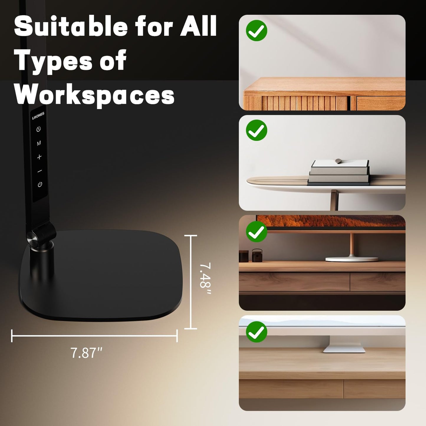 LED Desk Lamp for Home Office, Desk Light for Video Call, 3 Color Temperature 10 Brightness Computer Light, Dimmable Led Desk Light with Memory & Timer Func, Metal Swing Arm Architect Desk Lamp White