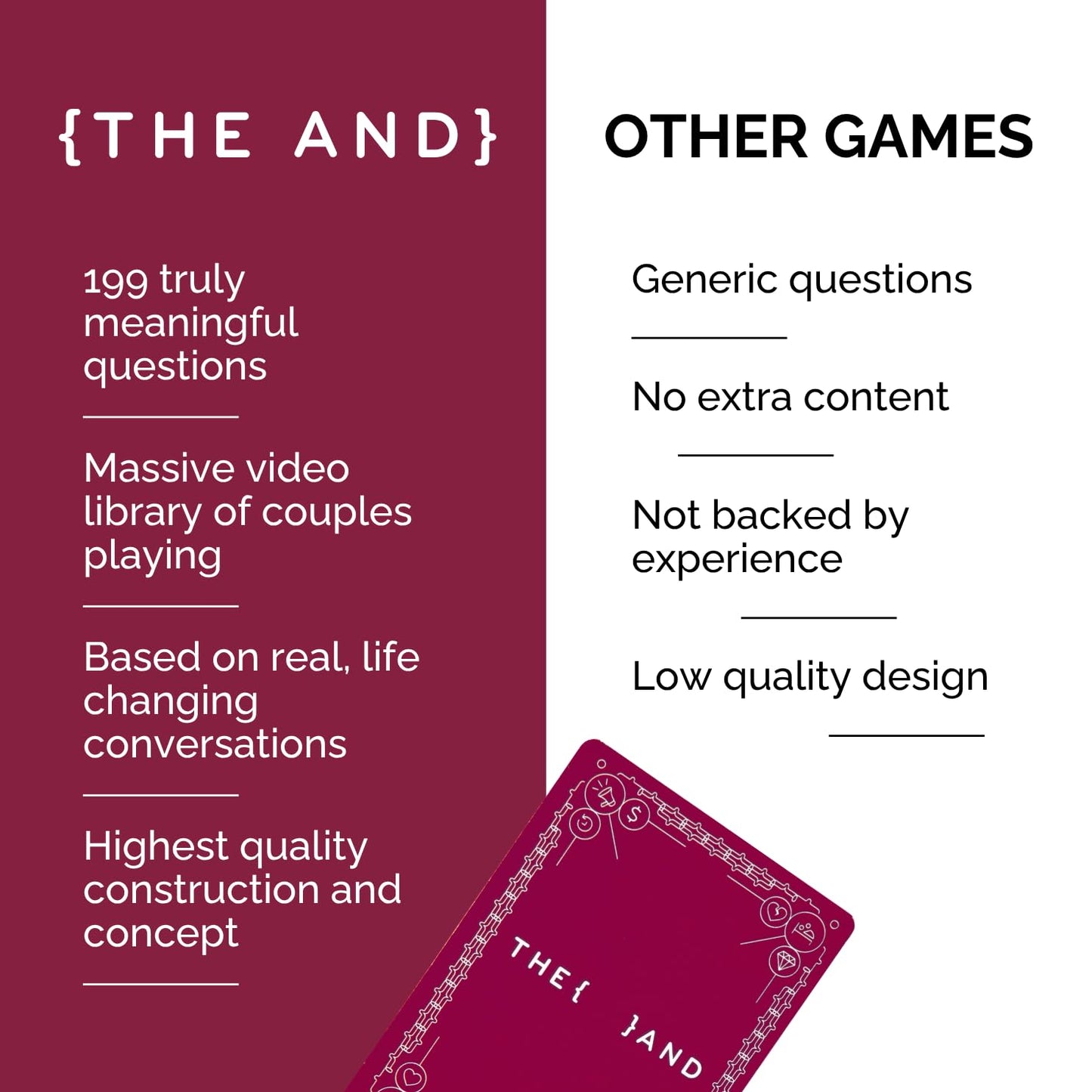 (The and) Long Term Couples Edition - 199 Meaningful Conversation Cards for Couples - Questions to Reconnect & Deepen Relationships - Couple Card Game to Reflect & Rediscover Love by The Skin Deep