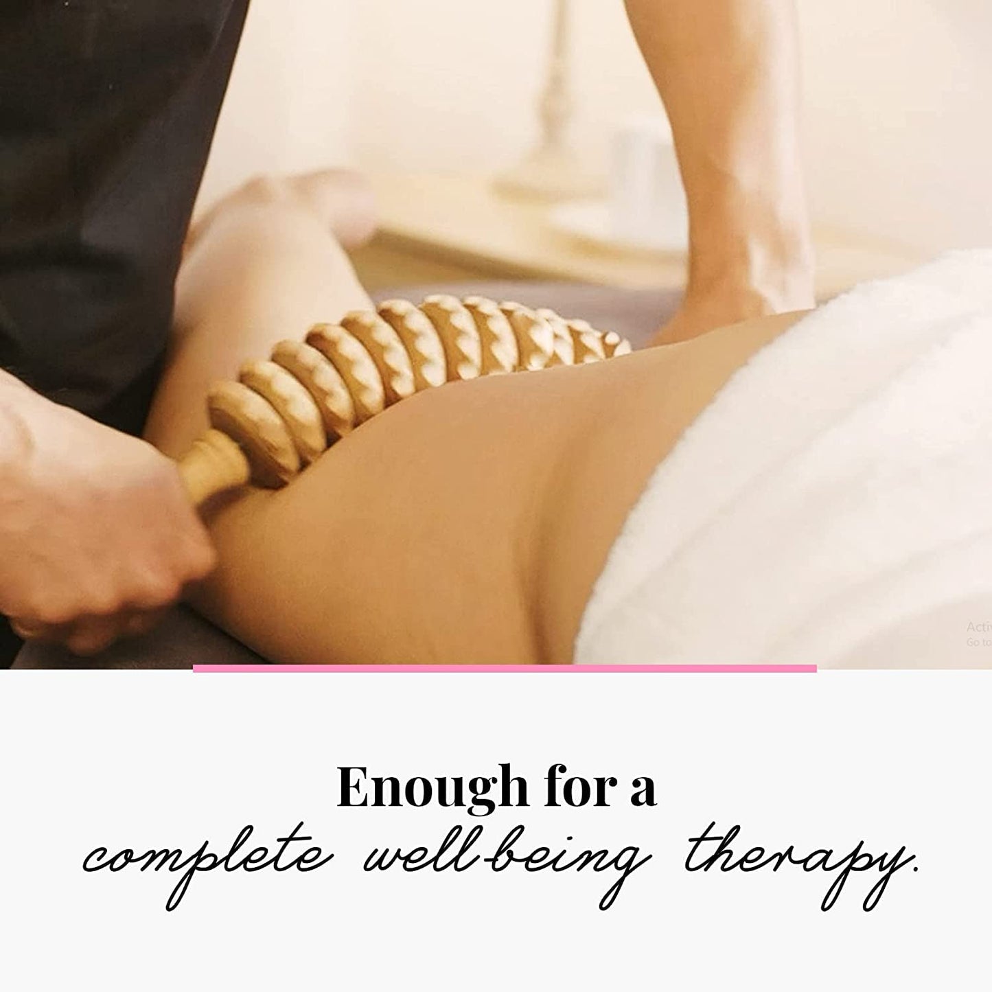 tuuli Anti Cellulite Massage Set Massager Back Massage Roller Back Massager Roller with Handle Maderotherapy Made of Wood