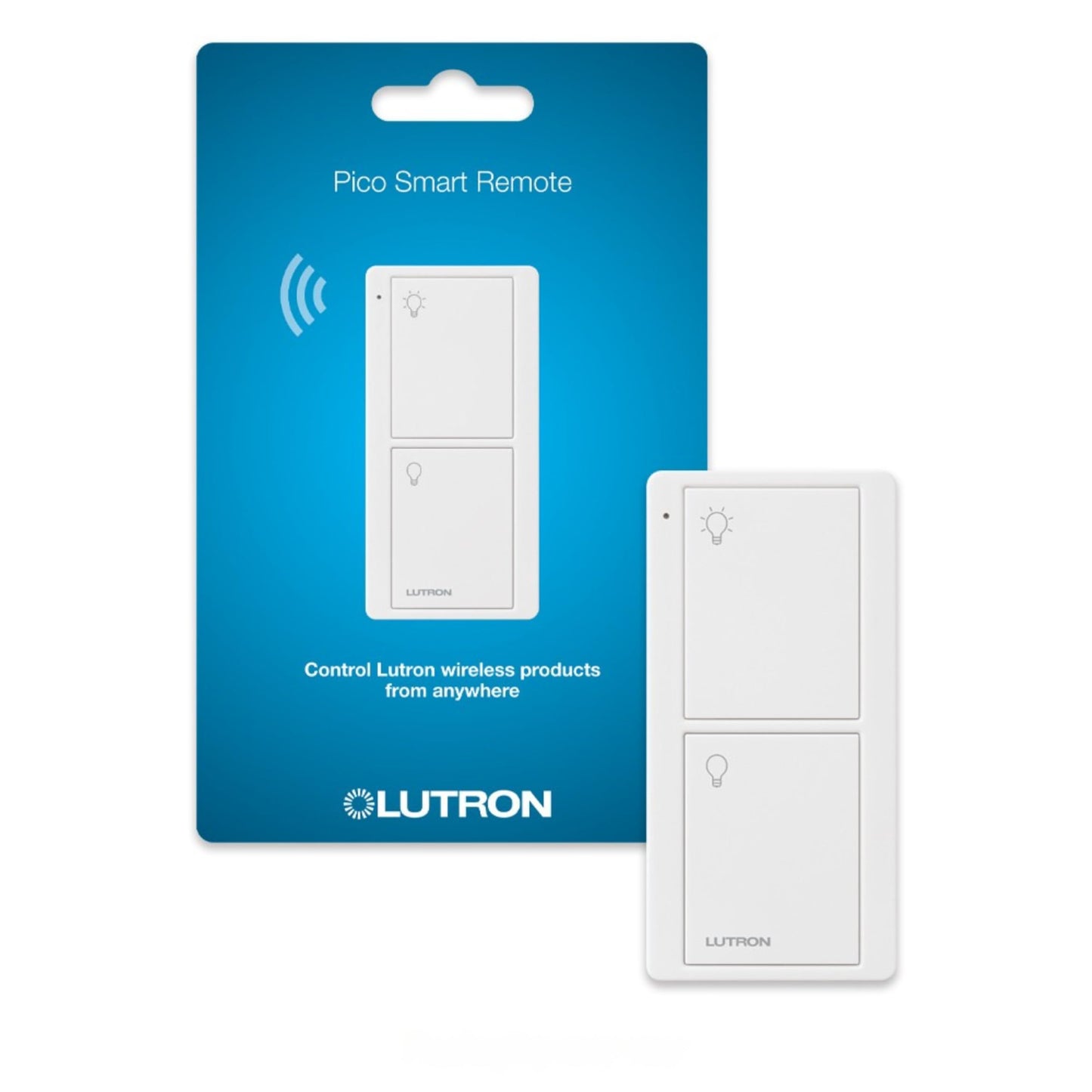 Lutron On/Off Switching Pico Remote for Caseta Smart Home Switch | PJ2-2B-GWH-L01 | White