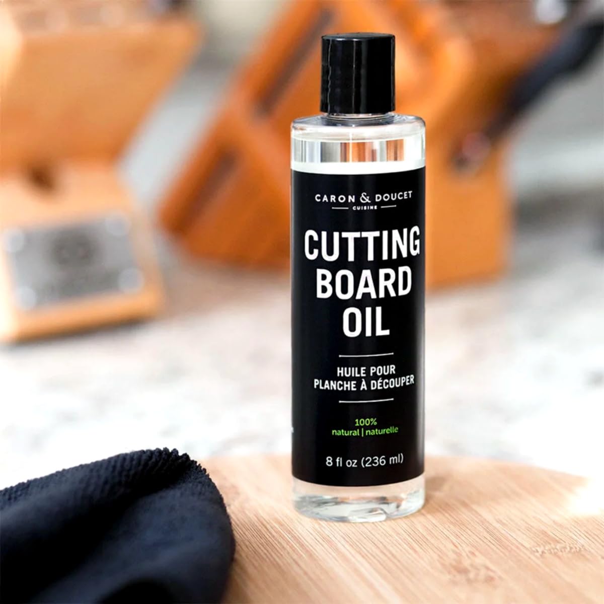 Caron & Doucet - Cutting Board & Butcher Block Conditioning & Finishing Oil | 100% Coconut Derived & Vegan, Best for Wood & Bamboo Conditioning & Sealing | Does NOT Contain Mineral Oil!