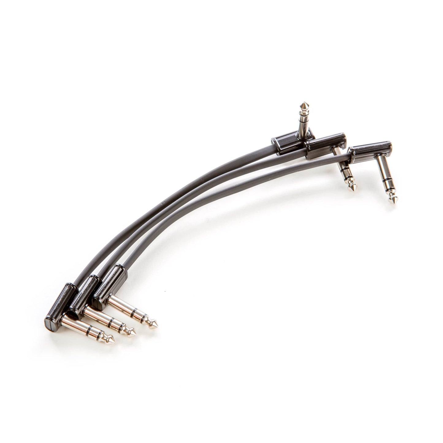 JIM DUNLOP (3PDCISTR06), 1/4-Inch Right Angle MXR Ribbon TRS Patch Cable 6 in|15 cm-3 Pack (3PDCISTR06R)