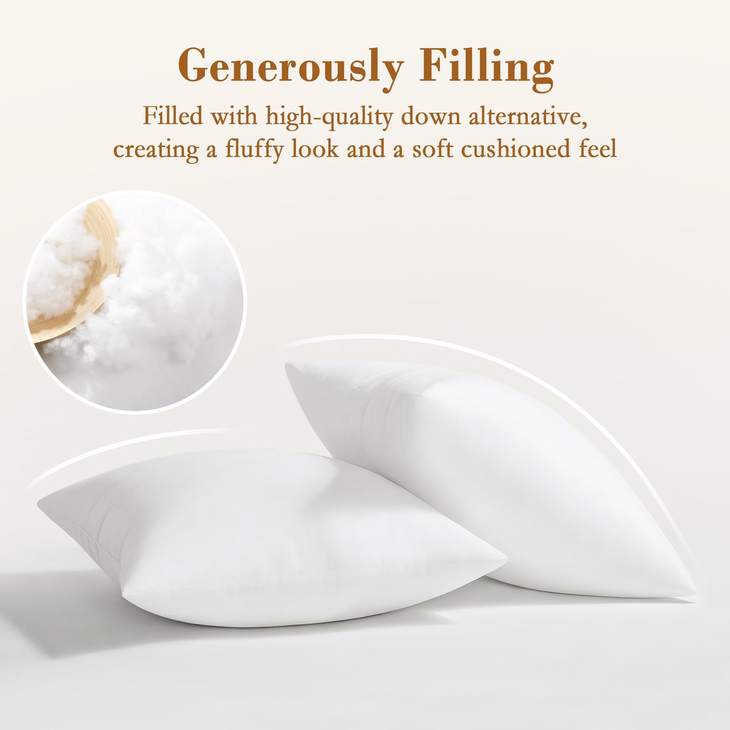 puredown® 12x20 Pillow Inserts 2 Pack Soft Fluffy Lumbar Throw Pillows for Couch Sofa and Bed Rectangle Decorative Cushion Inserts for Home Decor