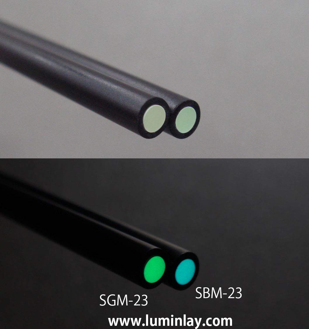 Luminlay SBM & SGM series/with black pipe / 60mm length (inner 2mm, outside 3mm, glow Blue)
