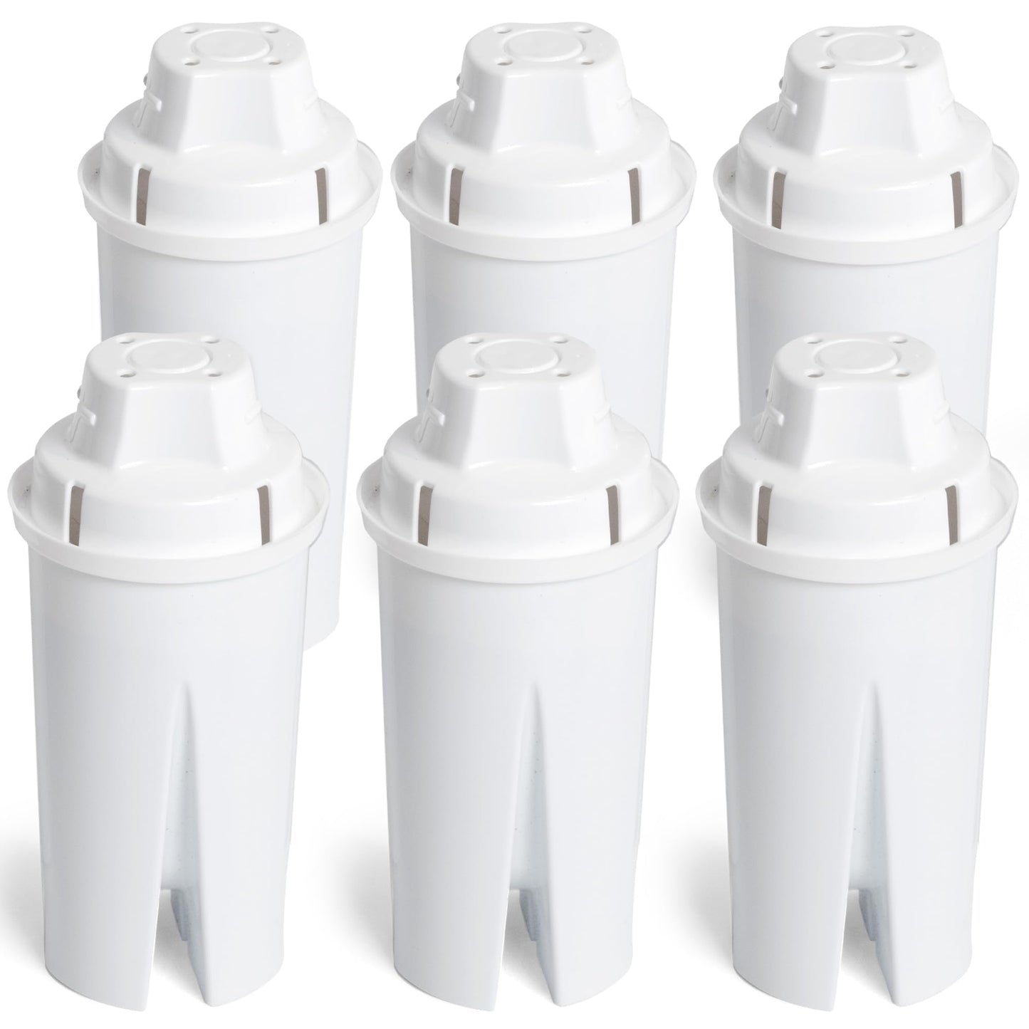 Amazon Basics Replacement Water Filters for Pitchers, Compatible with Brita Water Pitchers & Drinking Water Filter Systems, BPA-Free, WQA & NSF Certified, Made in Europe, 1 Year Filter Supply, 6-Pack