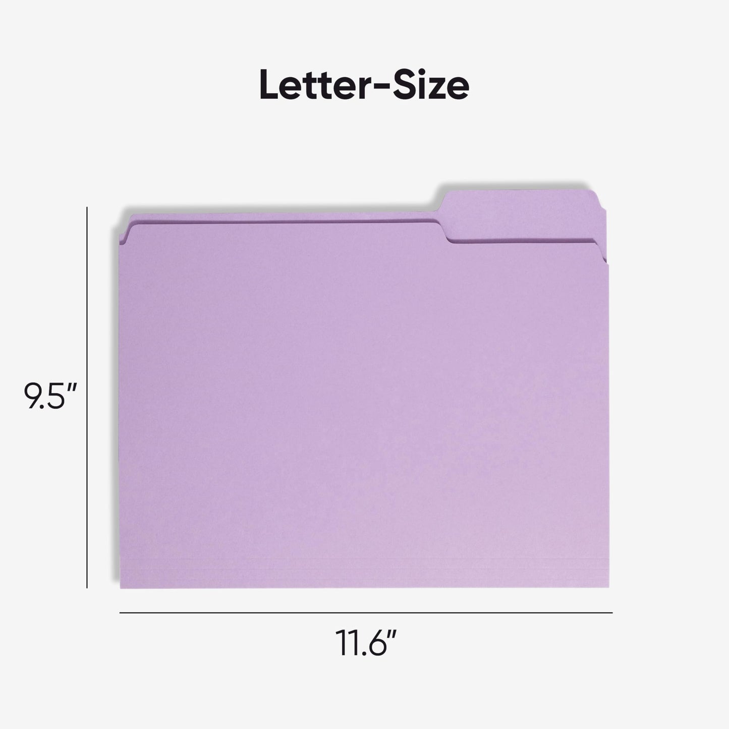 Smead 1/3-Cut File Folders, Letter Size, Lavender, 100 Per Box (12443)