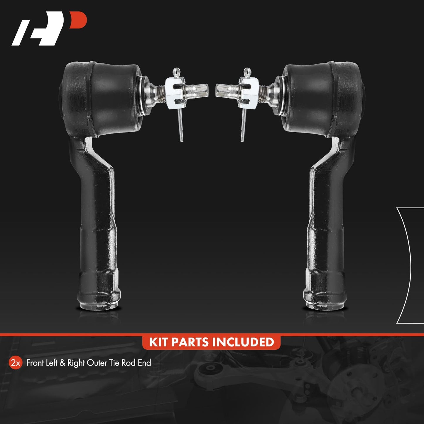 A-Premium 2 x Front Outer Tie Rod Ends Compatible with Hyundai Elantra 2017-2022, Elantra GT 2018-2020, Kona 2018-2023, Venue 2020-2022 & Kia Forte 2019-2023, Forte5 2020-2023