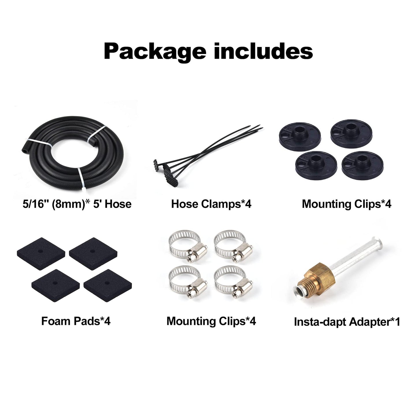 EVIL ENERGY 5/16" Transmission Oil Cooler, 6 Pass Tube and Fin Cooler Kit Universal Aluminium Black