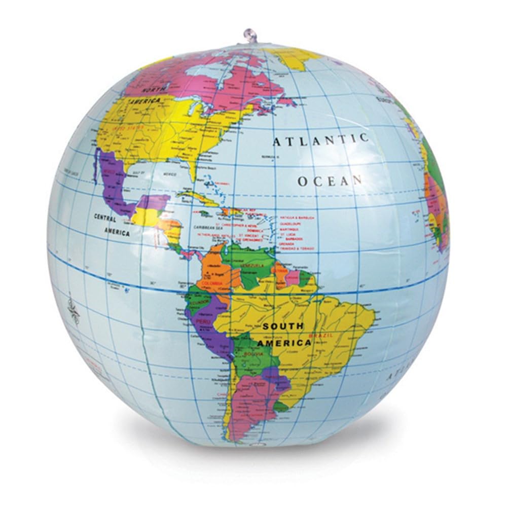 Learning Resources LER2432 Inflatable 12 inch World Globe, Classroom Display Teacher Accessories