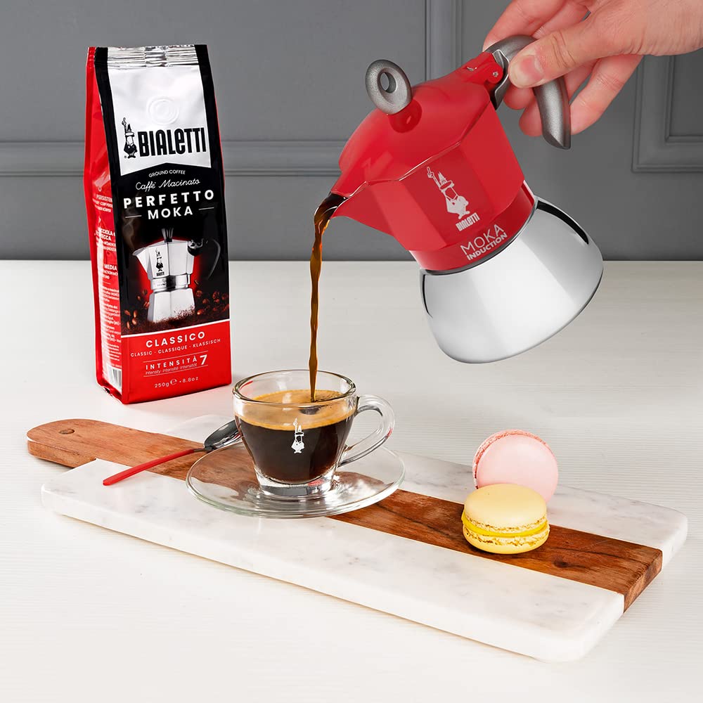 Bialetti Moka Induction 6-Cup, Red