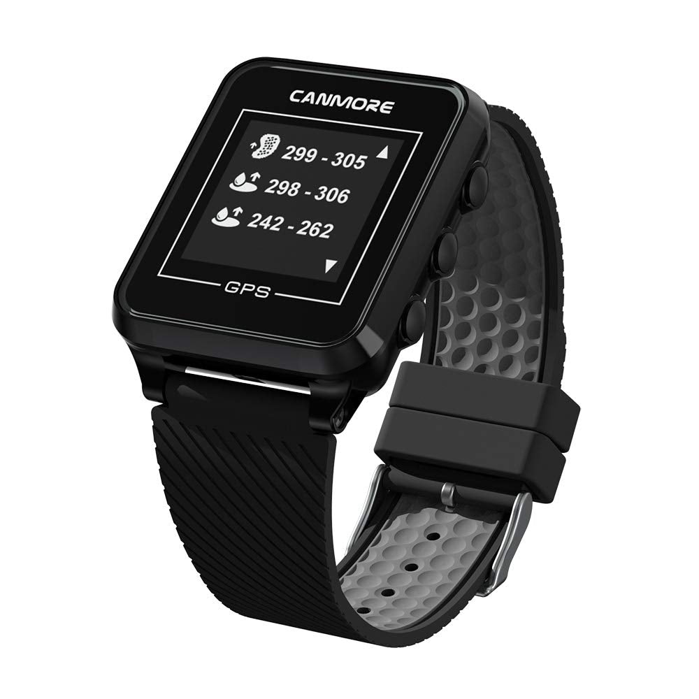 CANMORE TW353 Golf GPS Watch for Men and Women, High Contrast LCD Display, Free Update Over 41,000 Preloaded Courses Worldwide, Lightweight Essential Golf Accessory for Golfers, Black/Gray