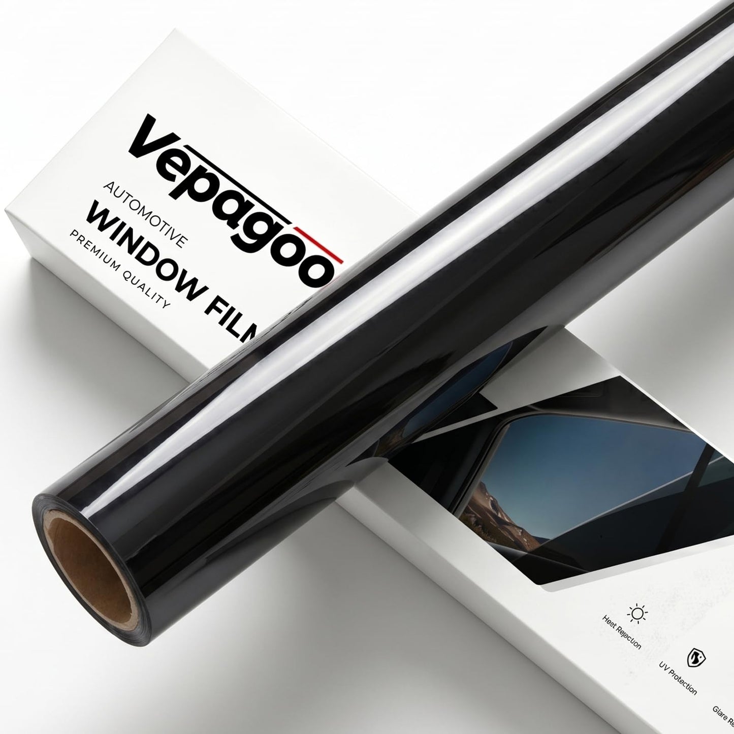 Vepagoo Ceramic Car Window Tint Film 5% VLT, 20" x20FT