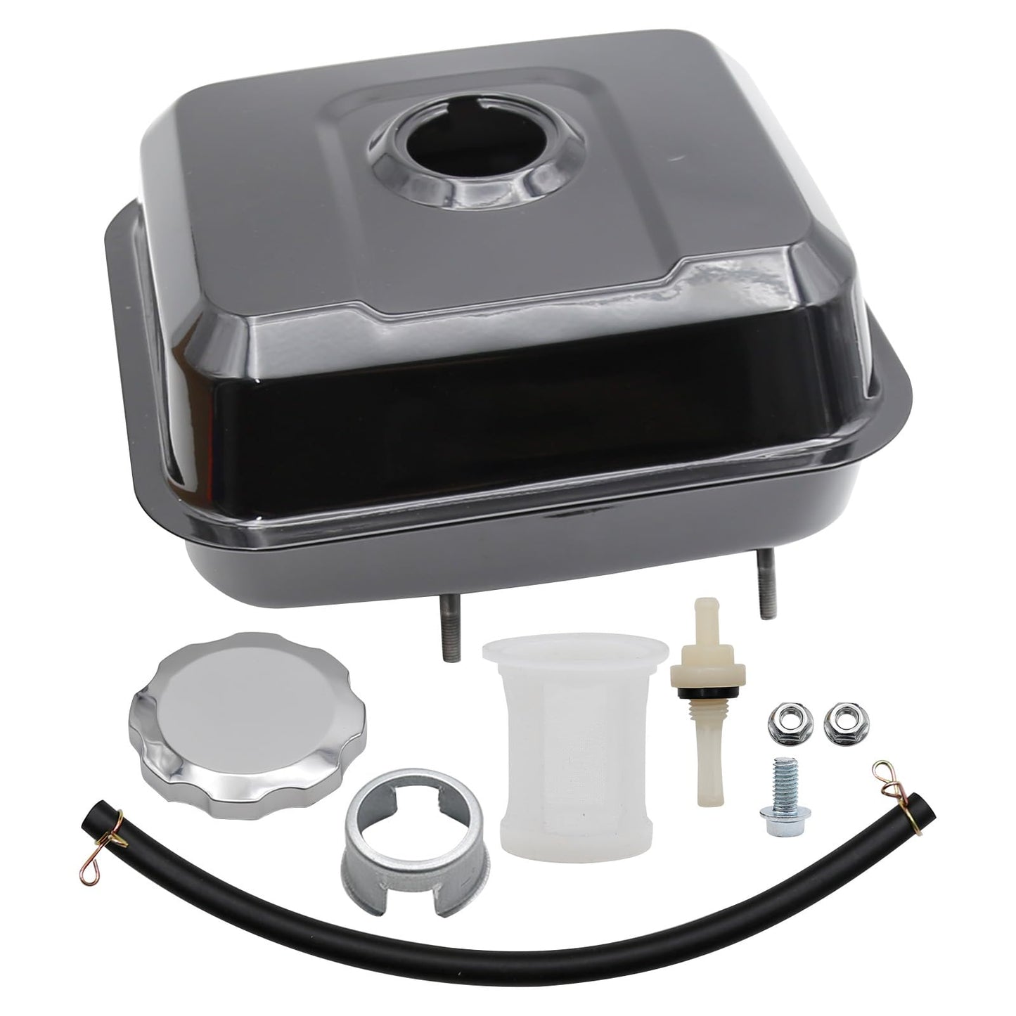 Vkinman Gas Fuel Tank Replacement for Honda GX200 GX160 GX140 Go-Kart Predator Engine Baja Warrior Heat 196CC MB165 MB200 Mini Bike 5.5HP 6.5HP Engine 17510-ZE1-020ZA