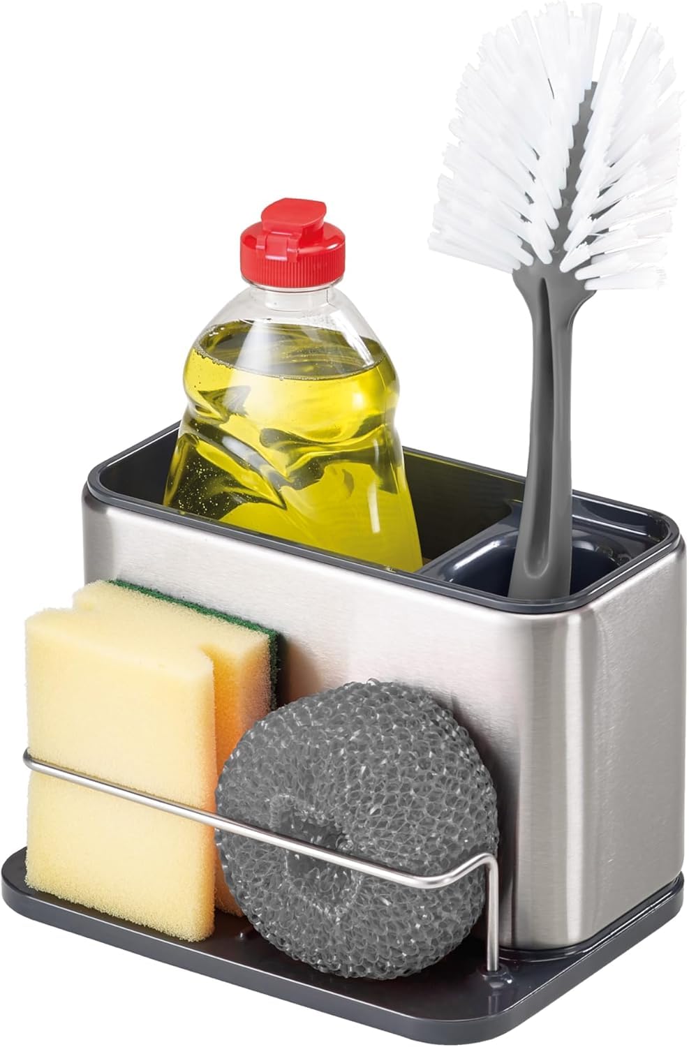Joseph Joseph Surface Stainless Steel Sink Caddy Organizer Sponge Holder Kitchen Storage Silver