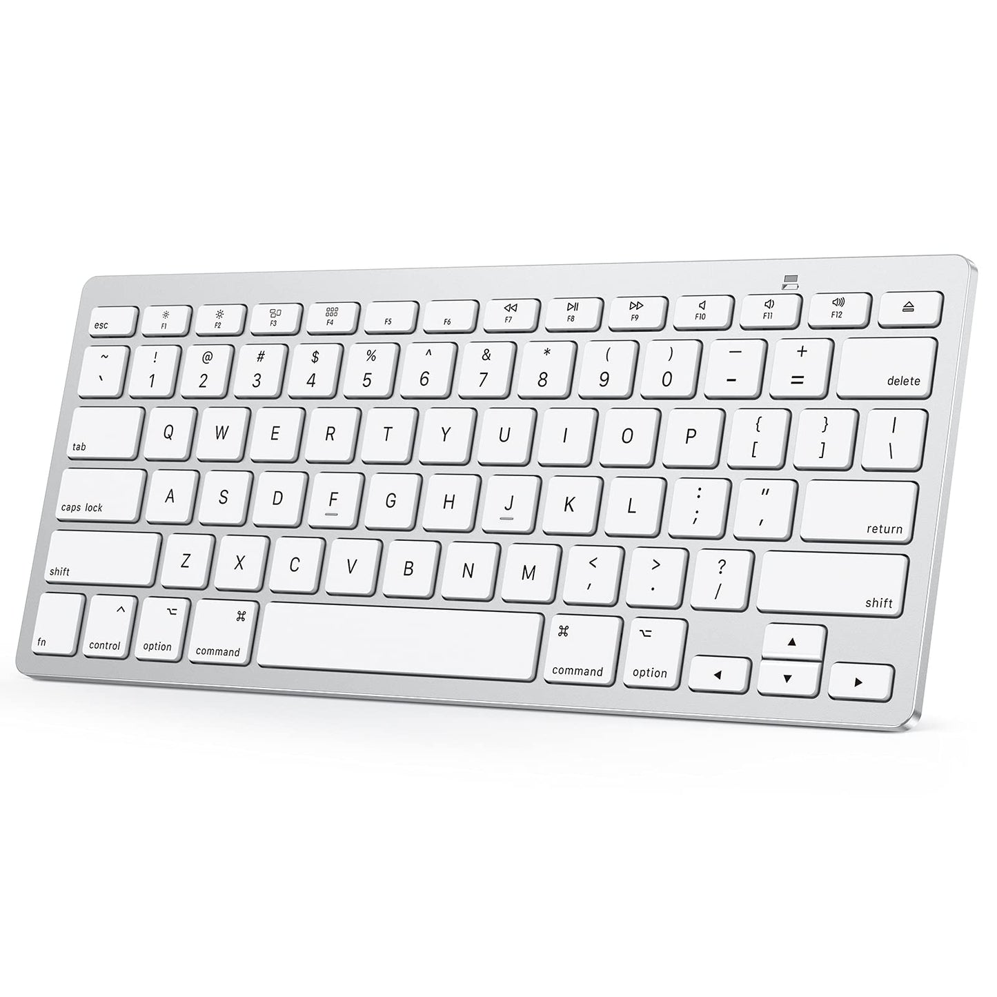 Bluetooth Keyboard for Mac, OMOTON Compact Wireless Keyboard Compatible with MacBook Pro/Air, iMac, iMac Pro, Mac mini, Mac Pro Laptop and PC, Silver
