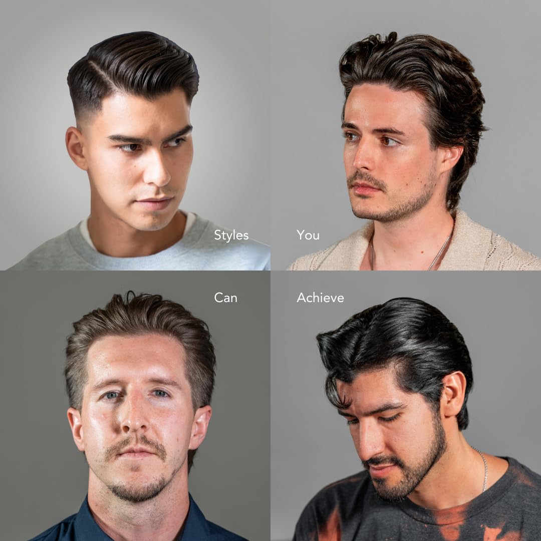 BLUMAAN Hydrating Pomade - Low Shine, High Hold | All Hair Types | Water Based | Easy To Wash - Ideal for Quiffs, Pompadours, Ducktails & Slick Back Looks - 2.5 oz