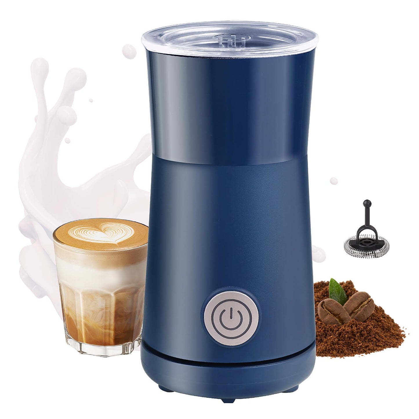Huogary Milk Frother,Milk Frother and Steamer,Automatic Milk Foamer & Heater for Coffee, Latte, Cappuccino (Blue)