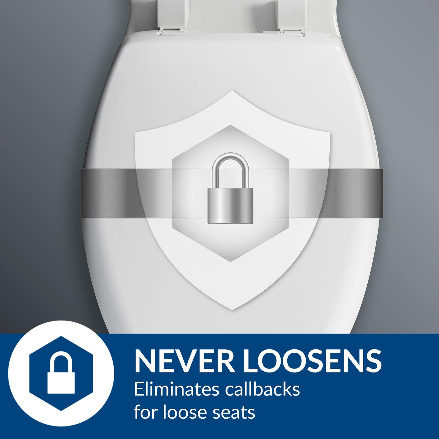 Bemis 7800TDG000 Plastic Toilet Seat, Elongated, White