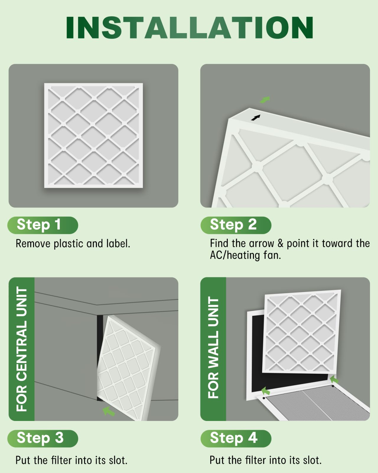 BOOGUAN Filters 20x25x1 MERV 13 Air Filters Pleated HVAC AC Furnace Filters (6-Pack)