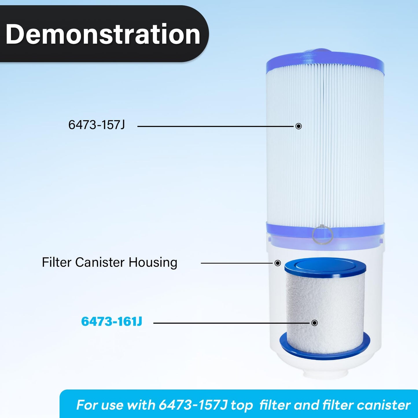 6473-161 Depth Load Filter – Compatible with Jacuzzi J-415, J-425, J-435, J-445, J-465, J-470, J-475, J-480, J-485, J-495 2012+, and J-500 2015+ Spa – Replacement for J-400, J-500, J-LX Filter, 2 Pack
