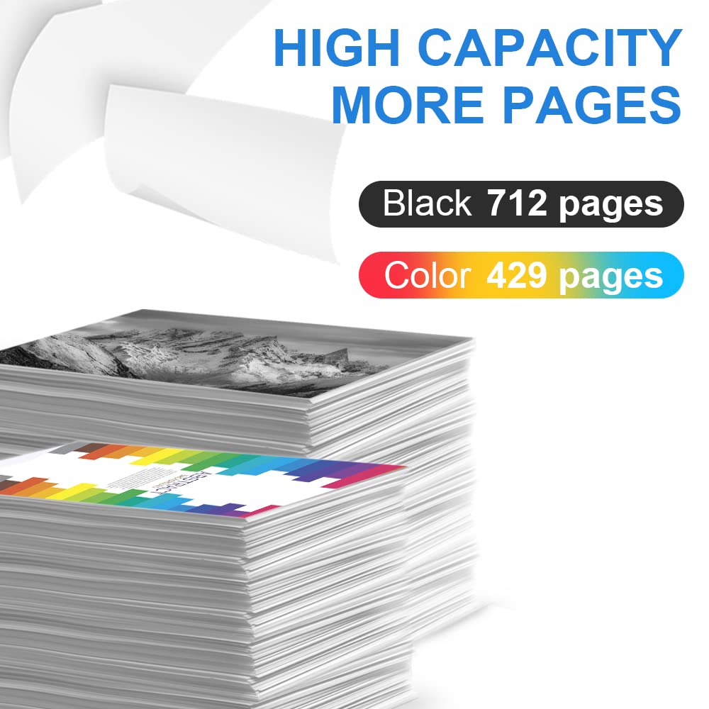 FACMS Remanufactured 61 XL Ink Cartridges Replacement for HP 61XL 61 XL Ink Cartridges Combo to use with Envy 4500 5530 5535 Deskjet 2540 1010 Officejet 4632 4634,(1 Black,1 Tri-Color, 2 Pack)