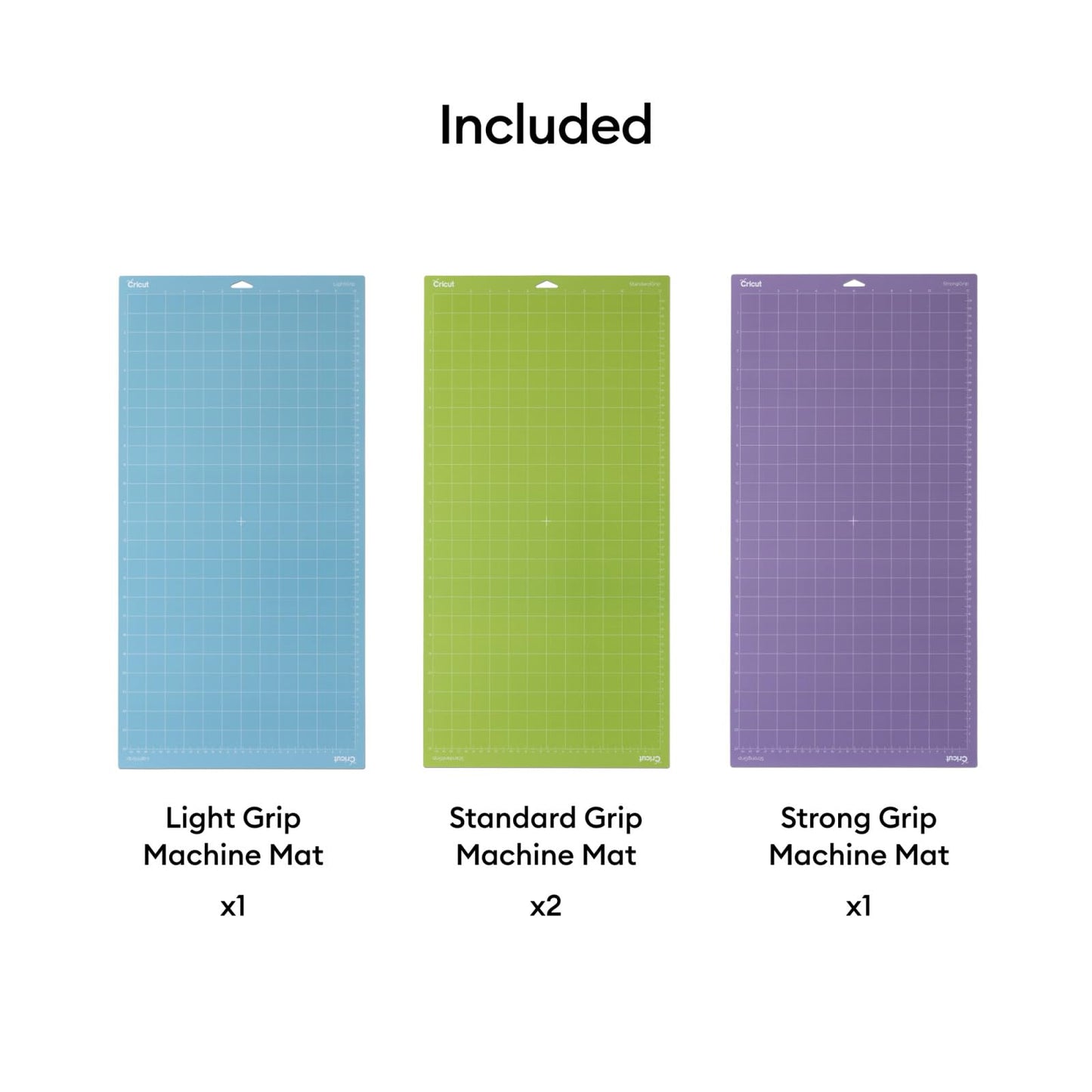 Cricut Mat Variety Pack (4 Count, 12in x 24in) - for Explore & Maker Machines - Includes 2 StandardGrip, 1 LightGrip, 1 StrongGrip