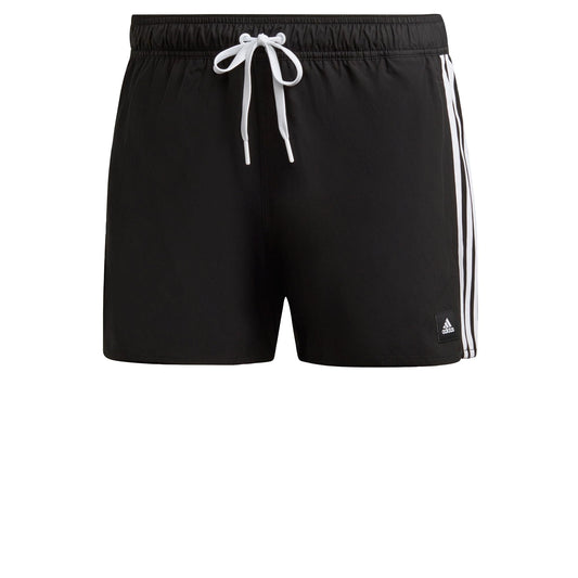 adidas Men's 3-Stripes CLX Swim Shorts, Black/White, Large