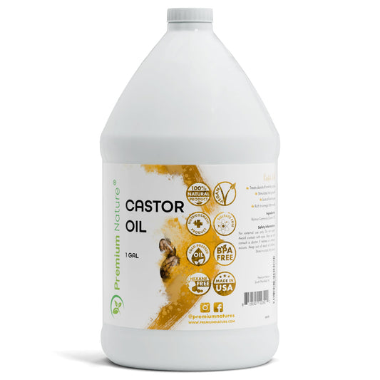 Castor Oil Pure Carrier Oil - Cold Pressed Castor Oil for Essential Oils Mixing Natural Caster Oil, 1 Gallon