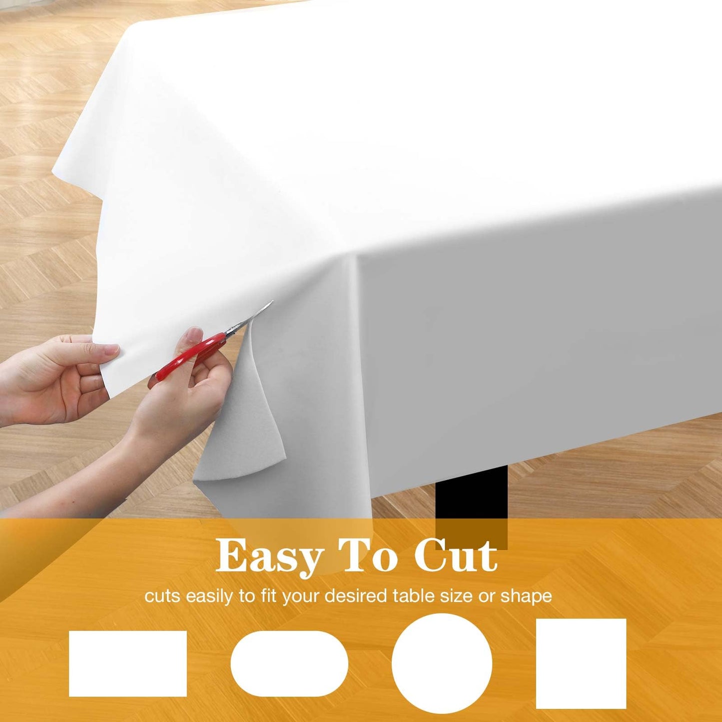 Table Protector Waterproof Deluxe Heavy Duty Vinyl Tablecloth with Flannel Backing Protects Tables from Spills and Scratches Cut to Fit Table Pad for Dining Room Table, 54" x 90" Rectangle