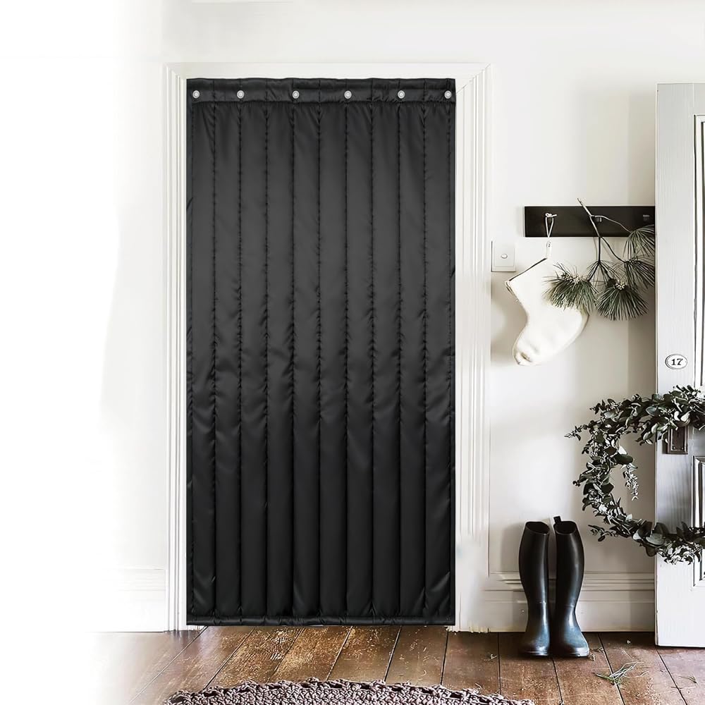37.5”×86.6”Large Sound Absorbing Curtain Soundproofing Panels Sound Proof Curtains Sound Dampening Blanket For To Reduce Light Blocking (Black, 37.5'' x 86.6'')