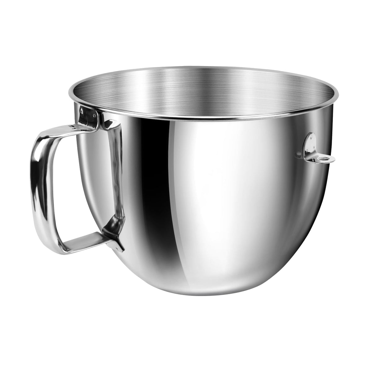 6QT Mixer Bowl with Handle Compatible with KitchenAid Bowl Lift Stand Mixers KD2661, KL26M, KP26M1, KP26M8, KP26N9, KV25G. Food Grade Stainless Steel for 6QT Kitchen Aid Lift Mixers Dishwasher Safe