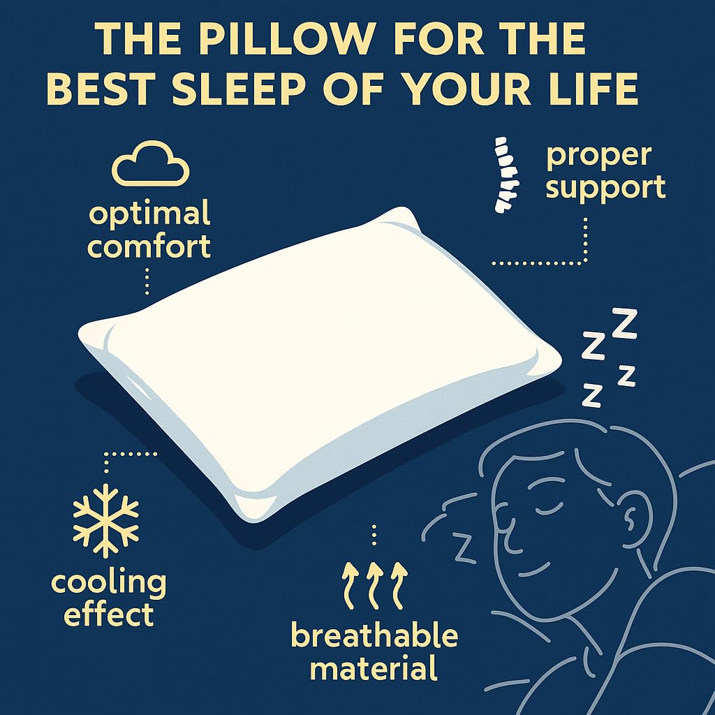 Bamboo Sleeping Bed King Size Pillow 2 Pack Made in Canada for Side, Back & Stomach Sleepers | Bamboo Premium Hotel Quality Cover Cooling Microgel Filling Supportive Pillow - 20"X36"