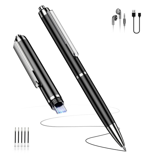 128GB Digital Voice Recorder with Playback, USB-C Voice Activated Recorder with OTG Functionality, Audio Recording Device with AI Noise Reduction, Great Gift for Students, Teachers, Business.