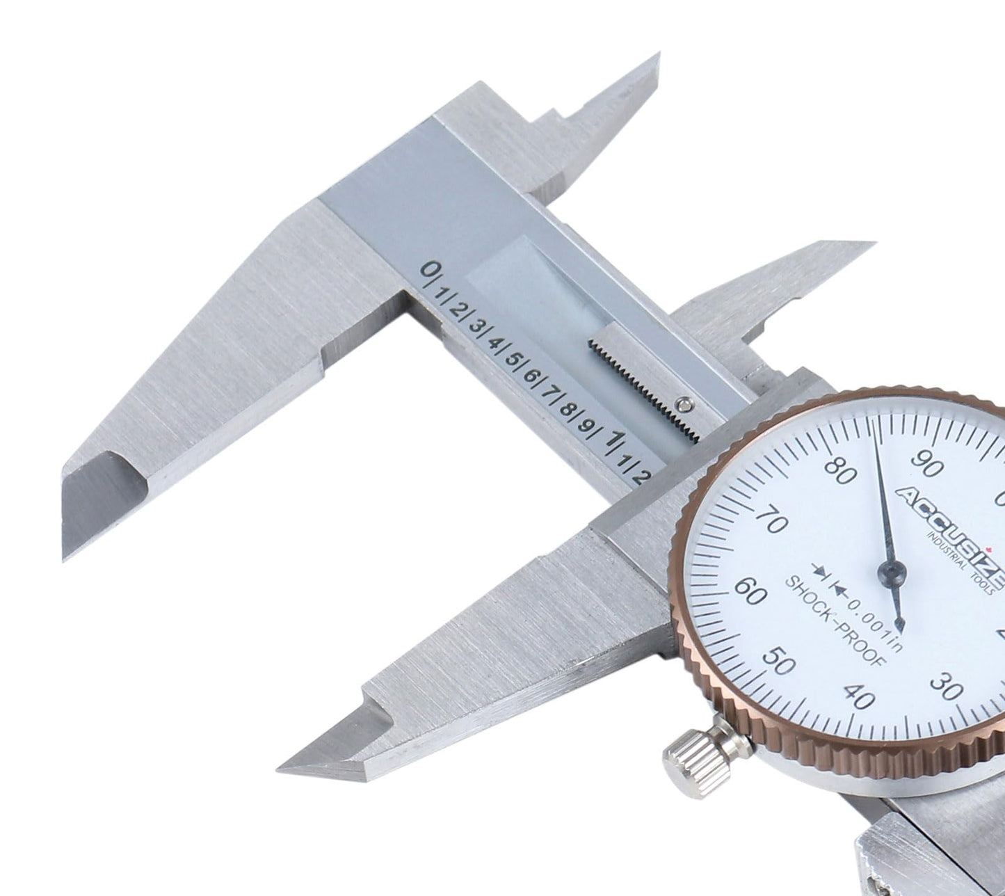 Accusize Industrial Tools 6'' x 0.001'' Precision Dial Caliper, Stainless Steel in Fitted Box, P920-S216