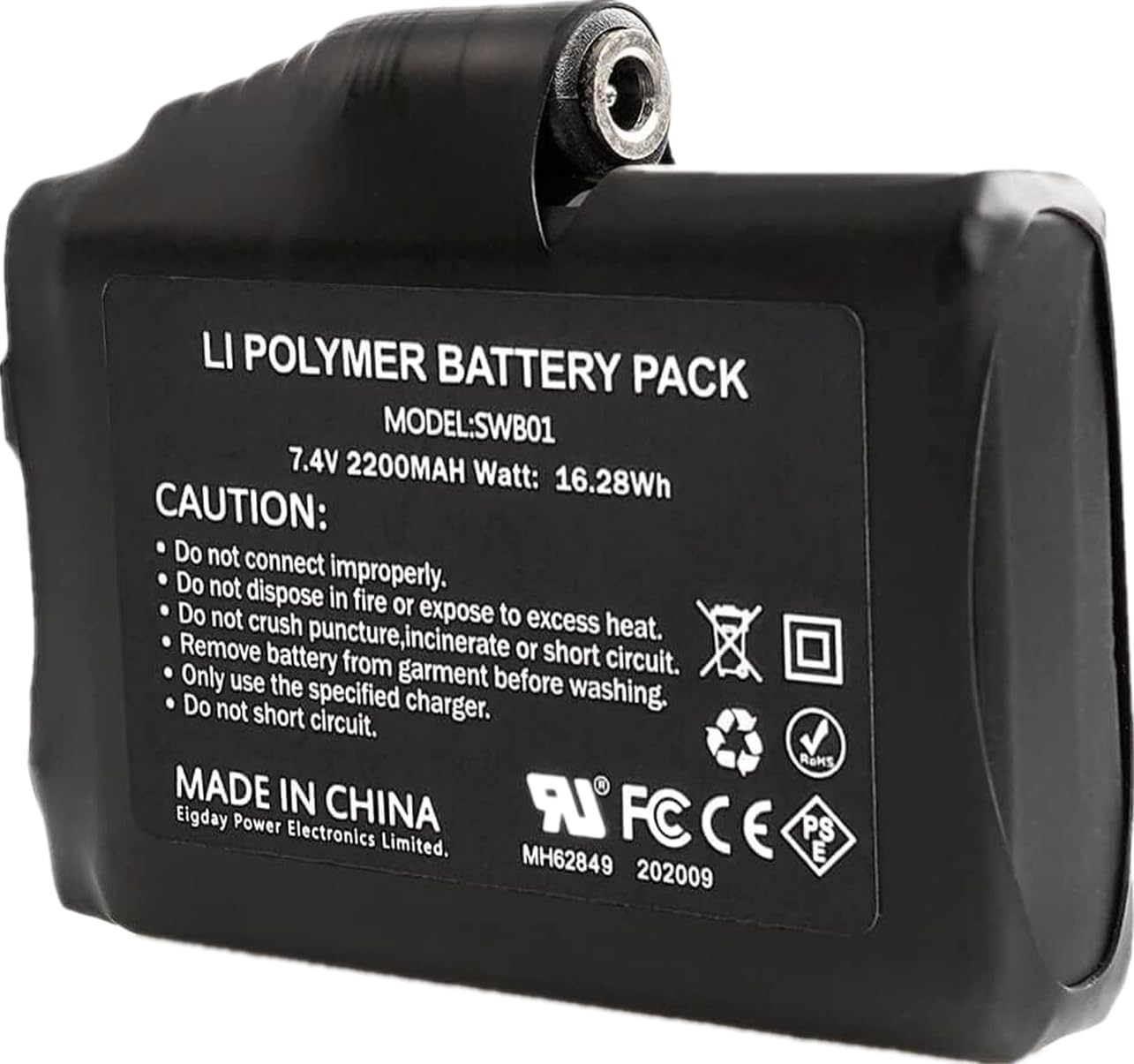 7.4V 2200mAh/3500mAh/5000mAh Li-Polymer Rechargeable Batteries,Rechargeable Battery for Heated Apparel 2200mAh Li-ion, for Glove Battery Replacement, Compatible with Heated Socks