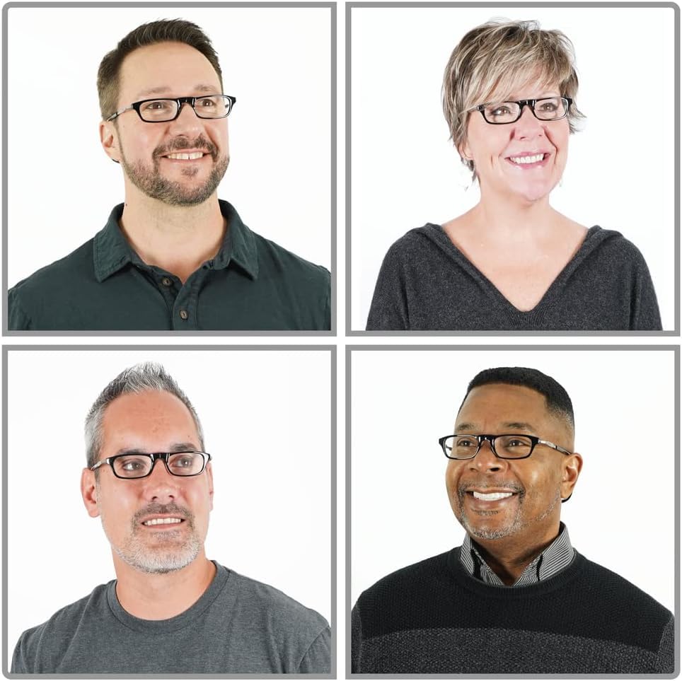 Clic Magnetic Reading Glasses, Computer Readers, Replaceable Lens, Original Long, (M-L, Black, 1.75 Magnification)