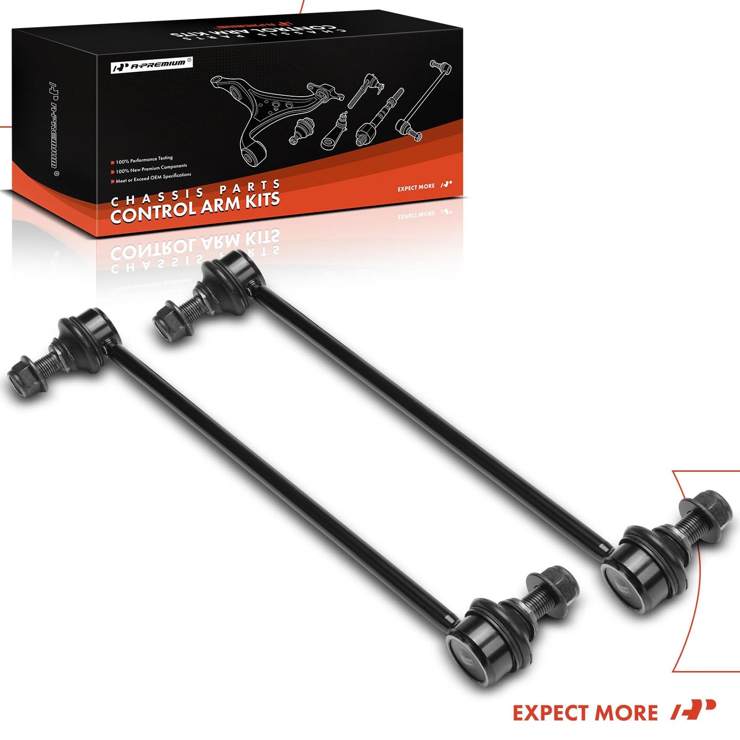 A-Premium 2 x Front Sway Bar Links Stabilizer Bar Links, Compatible with Kia Sorento 2014-2015, Sedona 2015-2021, Carnival & Hyundai Santa Fe 2013-2019, Nexo 2019-2024, Santa Fe Sport XL