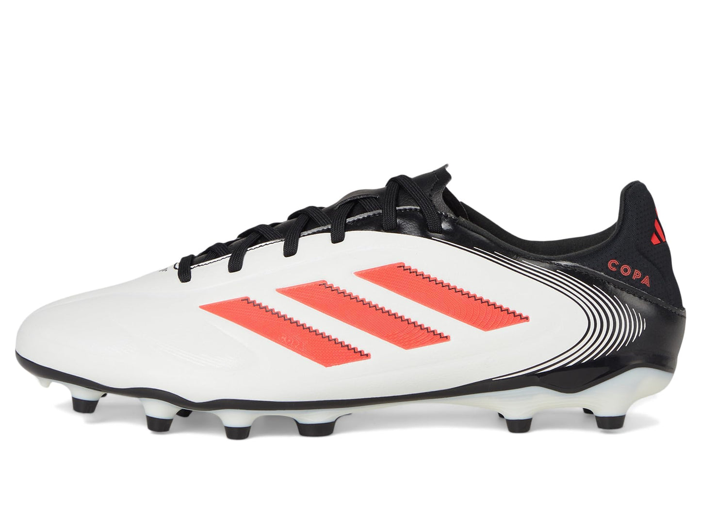 adidas Unisex-Adult Copa Pure 3 League Firm Ground/Multi Ground Soccer,White/Lucid Red/Black,13