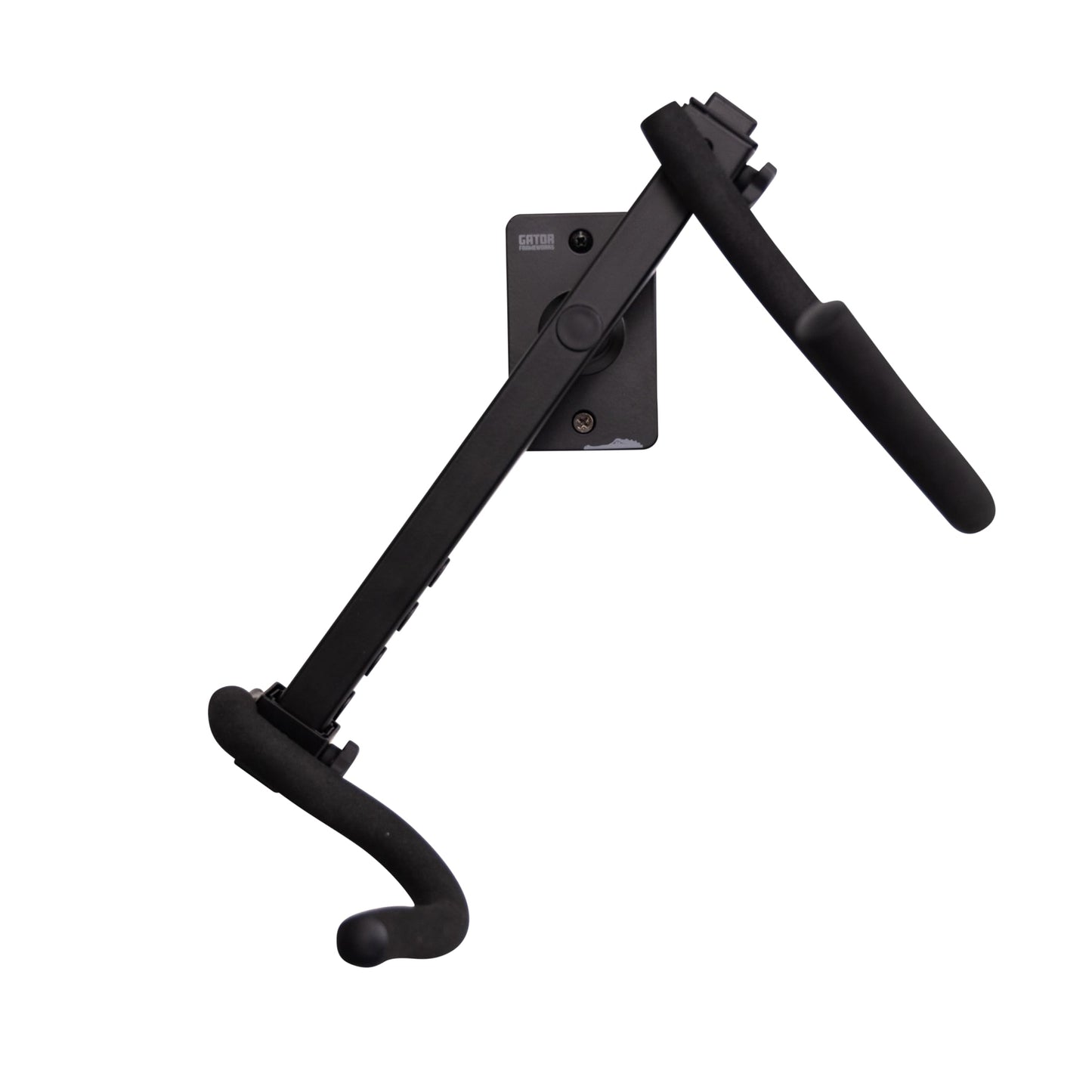 Gator Frameworks Wall Mount Instrument Hanger for Alto / Tenor Saxophones, Evenly Supports Weight (GFW-SAXHNGR-BLK)