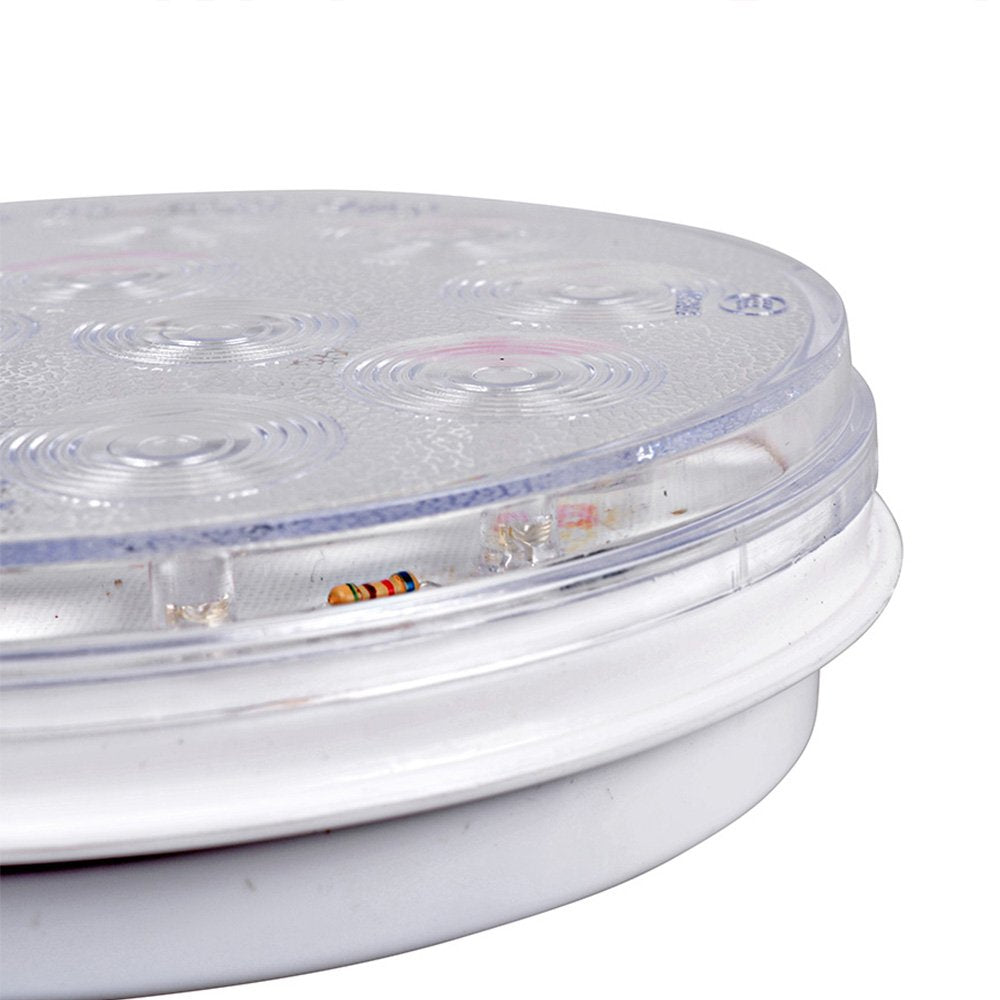 4 pcs Clear Lens - Red Light 4" Round 12-LED Truck RV Trailer Light Ruber Cover Wiring Plug Kit