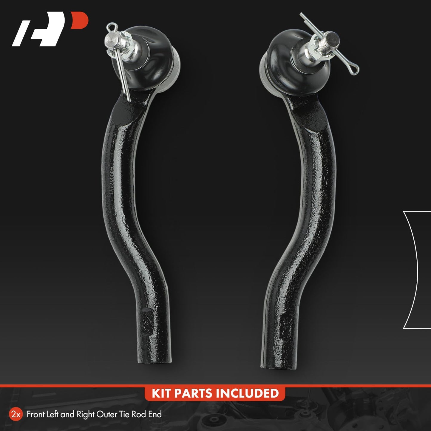 A-Premium 2 x Front Outer Tie Rod Ends, Compatible with Ford Edge 2007-2014 & Lincoln MKX 2007-2015