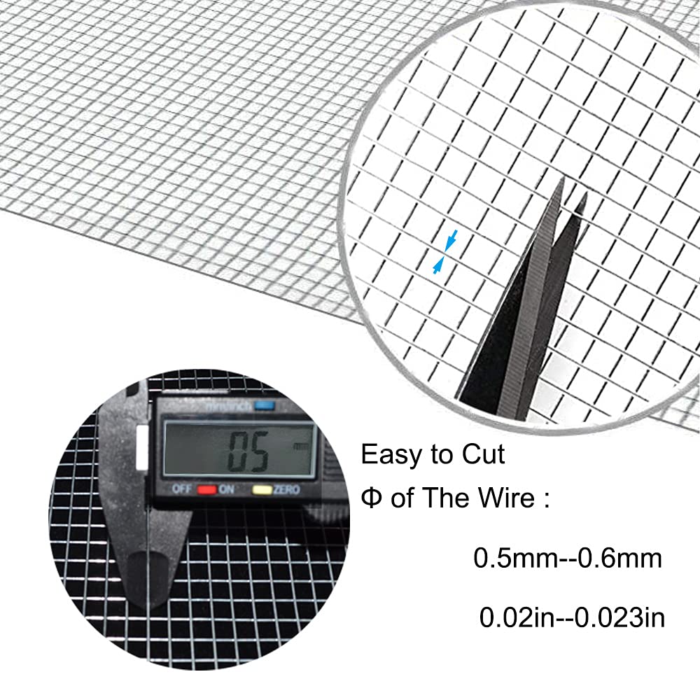 C&Xanadu Rodent Mesh 15.75IN X19.69FT,Hot Dip Galvanised Wire Mesh Roll,Rat Proof Mesh Sheet,Welded Mesh Panels,Stop & Prevent Mice & Mouse Access