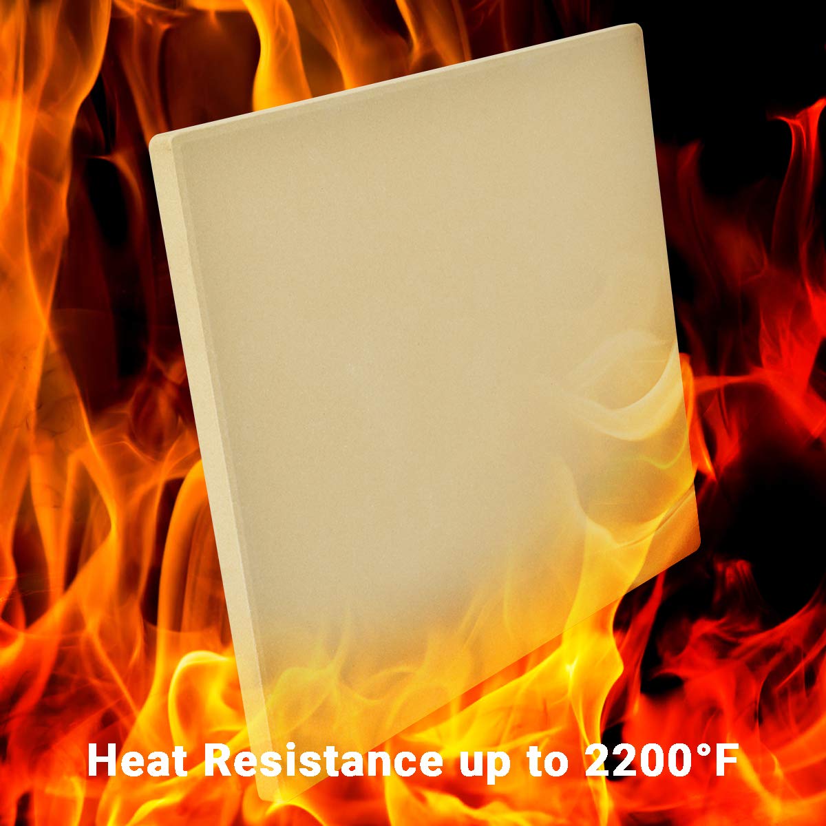 Onlyfire 15x12 Inch Pizza Stone – Heavy Duty Cordierite Baking Stone for Oven & Grill, Thermal Shock Resistant, Extra Large Pizza Stone for Perfect Crispy Crust Pizza, Bread, and Pastries