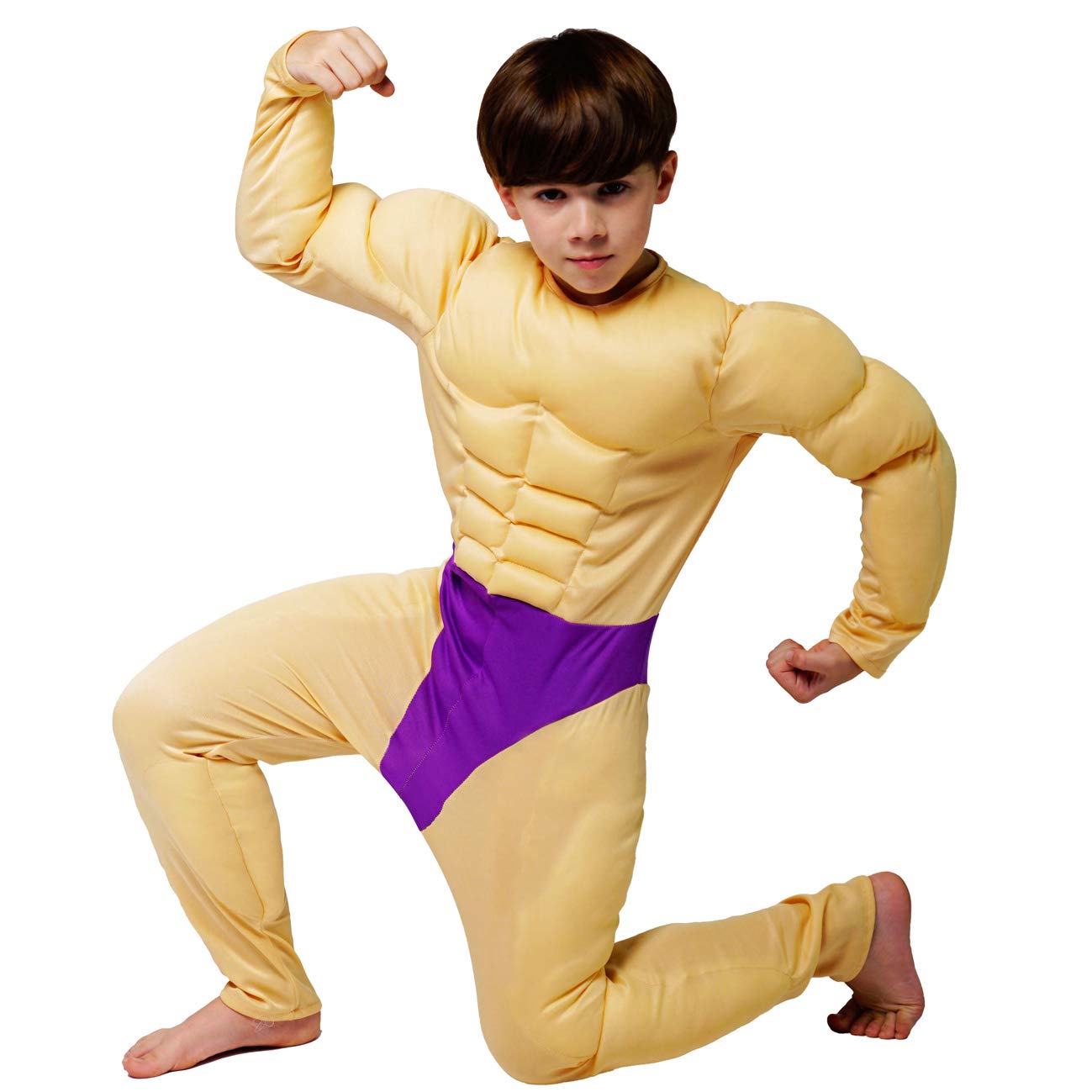 Boy's Muscle Jumpsuit Costume (10-12Y)